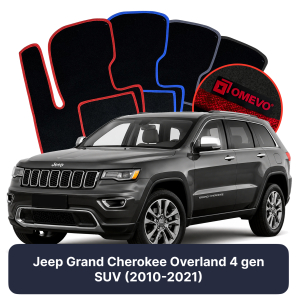 Velour car mats OMEVO for Jeep Grand Cherokee Oveland  4 gen SUV (2010-2021)