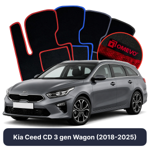 Velour car mats OMEVO for Kia Ceed CD 3 gen Station Wagon (2018-2025)
