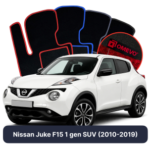 Velour car mats OMEVO for Nissan Juke F15 1 gen SUV (2010-2019)