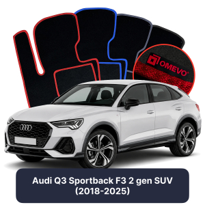OMEVO Velour Car Mats for Audi Q3 Sportback F3 2 gen SUV (2018-2025)