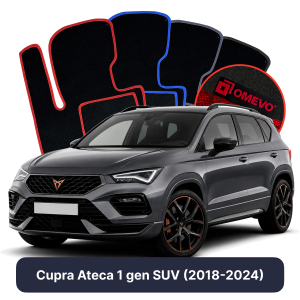 OMEVO Velour Car Mats for Cupra Ateca 1 gen SUV (2018-2024)