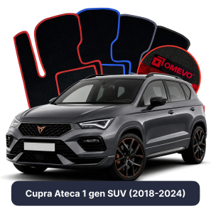 Velour car mats OMEVO for Cupra Ateca 1 gen SUV (2018-2024)