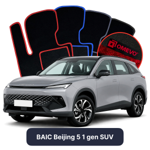 OMEVO Velour Car Mats for BAIC Beijing 5 1 gen SUV (2024-2025)
