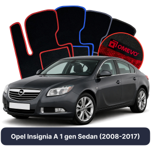 OMEVO Velour Car Mats for Opel Insignia A 1 gen Sedan (2008-2017)