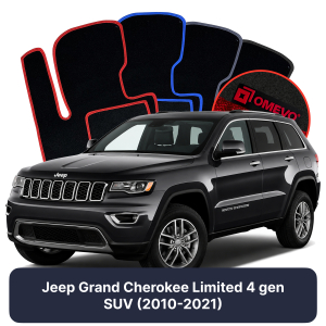 OMEVO Velour Car Mats for Jeep Grand Cherokee Limited 4 gen SUV (2010-2021)