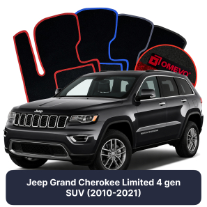 Velour car mats OMEVO for Jeep Grand Cherokee Limited 4 gen SUV (2010-2021)