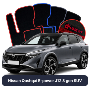 OMEVO Velour Car Mats for Nissan Qashqai E-power J12 3 gen SUV (2021-2025)