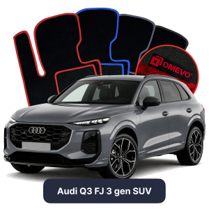 OMEVO Velour Car Mats for Audi Q3 FJ 3 gen SUV (2025-2026)