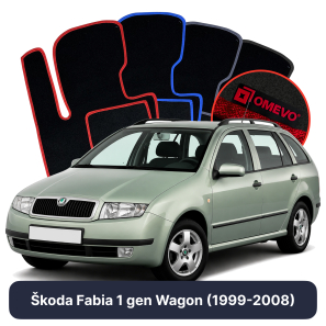 Velour car mats OMEVO for Škoda Fabia 1 gen Station Wagon (1999-2008)