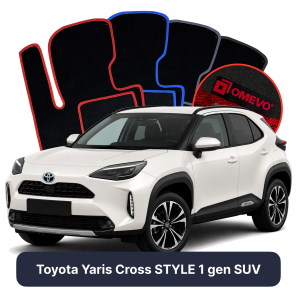 Velour car mats OMEVO for Toyota Yaris Cross STYLE 1 gen SUV (2020-2025)