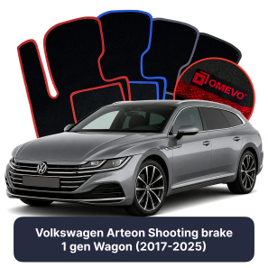 Velour car mats OMEVO for Volkswagen Arteon Shooting brake 1 gen Station Wagon (2017-2025)