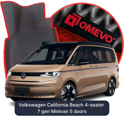 OMEVO EVA car mats for Volkswagen California Beach 4 Seater 7 gen Minivan 5 doors (2025-2026)