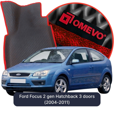 OMEVO EVA car mats for Ford Focus 2 gen Hatchback 3 doors (2004-2011)