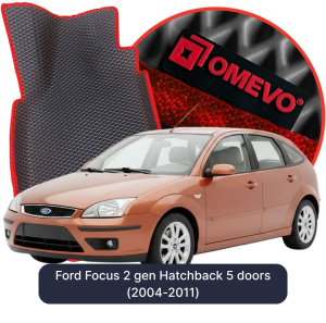 OMEVO 5D Pro EVA Mats for Ford Focus 2 gen Hatchback 5 doors (2004-2011)
