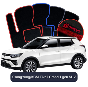 OMEVO Velour Car Mats for SsangYong Tivoli Grand 1 gen SUV (2015-2025)