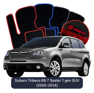 Velour car mats OMEVO for Subaru Tribeca 7 Seater B9 1 gen SUV (2005-2014)