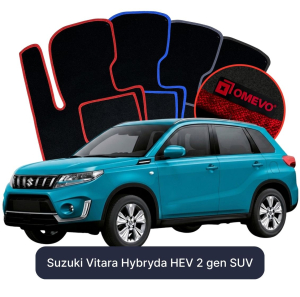 OMEVO Velour Car Mats for Suzuki Vitara Hybrid 2 gen SUV (2015-2025)