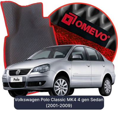 OMEVO EVA car mats for Volkswagen Polo Classic MK4 4 gen Sedan (2001-2009)