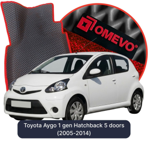OMEVO 5D Pro EVA Mats for Toyota Aygo 1 gen Hatchback 5 doors (2005-2014)