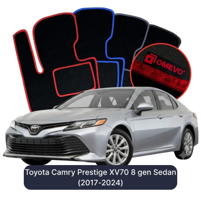 Velour car mats OMEVO for Toyota Camry Prestige XV70 8 gen Sedan (2017-2024)