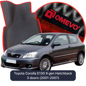 OMEVO 5D Pro EVA Mats for Toyota Corolla E130 9 gen Hatchback 3 doors (2001-2007)