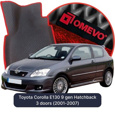 OMEVO EVA car mats for Toyota Corolla E130 9 gen Hatchback 3 doors (2001-2007)