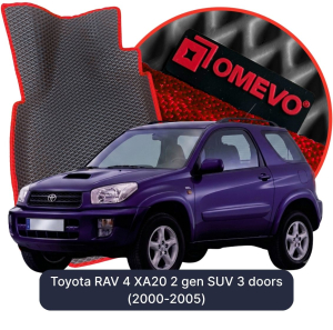OMEVO 5D Pro EVA Mats for Toyota RAV 4 XA20 2 gen SUV 3 doors (2000-2005)