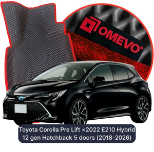 OMEVO 5D Pro EVA Mats for Toyota Corolla Pre Lift <2022 E210 Hybrid 12 gen Hatchback 5 doors (2018-2026)