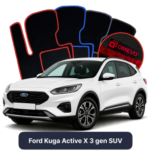 Velour car mats OMEVO for Ford Kuga Active X 3 gen SUV (2019-2025)