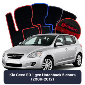 Velour car mats OMEVO for Kia Ceed ED 1 gen Hatchback 5 doors (2006-2012)