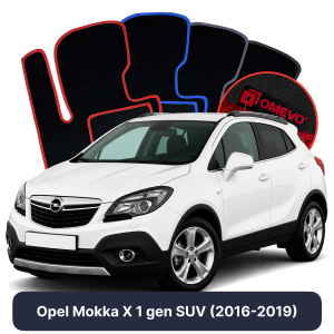OMEVO Velour Car Mats for Opel Mokka X 1 gen  (2016-2019)