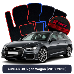 OMEVO Velour Car Mats for Audi A6 C8 5 gen Station Wagon (2018-2024)