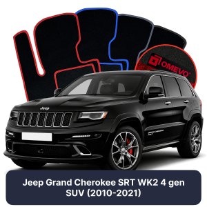 OMEVO Velour Car Mats for Jeep Grand Cherokee SRT WK2 4 gen SUV (2010-2021)