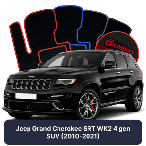 Velour car mats OMEVO for Jeep Grand Cherokee SRT WK2 4 gen SUV (2010-2021)