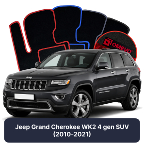 Velour car mats OMEVO for Jeep Grand Cherokee WK2 4 gen SUV (2010-2021)