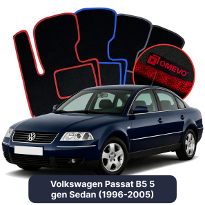 Velour car mats OMEVO for Volkswagen Passat B5 5 gen Sedan (1996-2005)