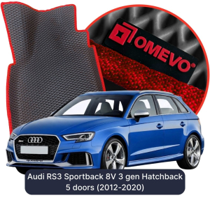 OMEVO 5D Pro EVA Mats for Audi RS3 Sportback 8V 3 gen Hatchback 5 doors (2012-2020)