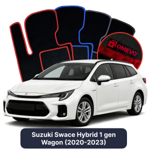 OMEVO Velour Car Mats for Suzuki Swace Hybrid 1 gen Station Wagon (2020-2023)
