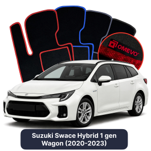 Velour car mats OMEVO for Suzuki Swace Hybrid 1 gen Station Wagon (2020-2023)