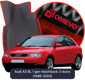 OMEVO 5D Pro EVA Mats for Audi A3 8L 1 gen Hatchback 3 doors (1996-2003)
