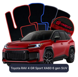 OMEVO Velour Car Mats for Toyota RAV 4 GR Sport XA60 6 gen SUV (2025-2026)