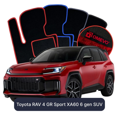 Velour car mats OMEVO for Toyota RAV 4 GR Sport XA60 6 gen SUV (2025-2026)