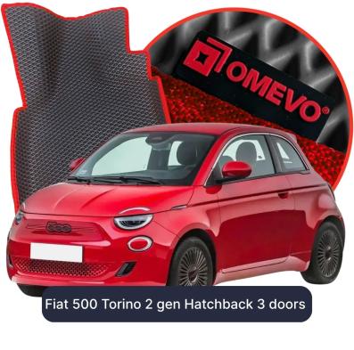 OMEVO EVA car mats for Fiat 500 Torino 2 gen Hatchback 3 doors (2020-2026)