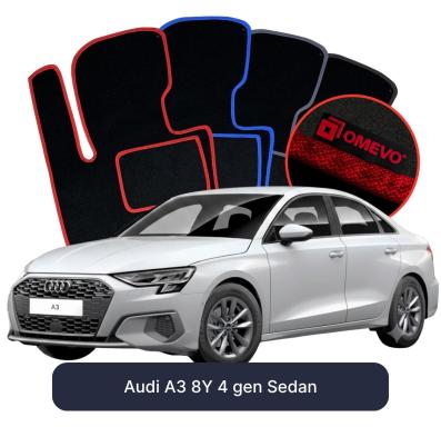 Velour car mats OMEVO for Audi A3 8Y 4 gen Sedan (2020-2026)