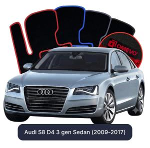 OMEVO Velour Car Mats for Audi S8 D4 3 gen Sedan (2009-2017)