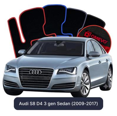 Velour car mats OMEVO for Audi S8 D4 3 gen Sedan (2009-2017)
