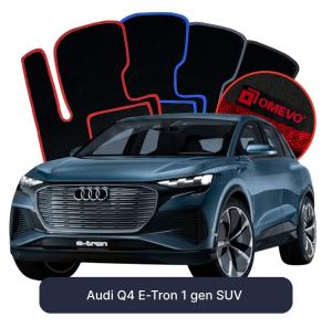 OMEVO Velour Car Mats for Audi Q4 E-Tron 1 gen SUV (2021-2026)