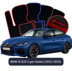 OMEVO Velour Car Mats for BMW i4 G26 2 gen Sedan (2022-2025)