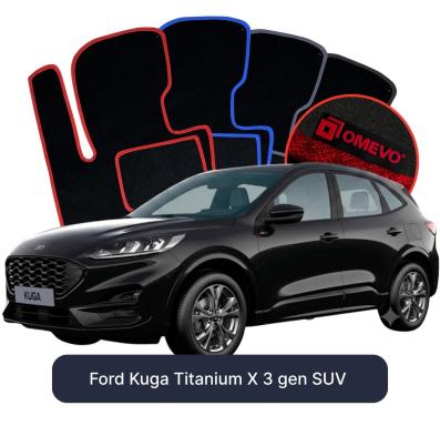 Velour car mats OMEVO for Ford Kuga Titanium X 3 gen SUV (2019-2026)