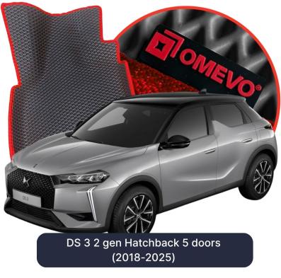 OMEVO EVA car mats for DS 3 2 gen Hatchback 5 doors (2018-2025)